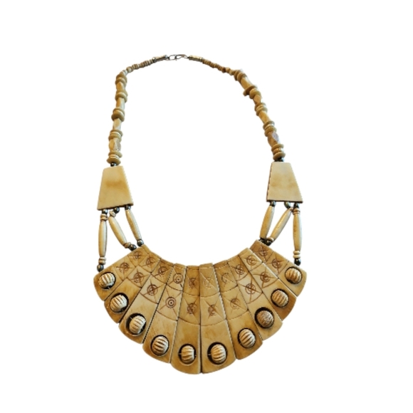 Carved Bone Necklace - Picture 4 of 5